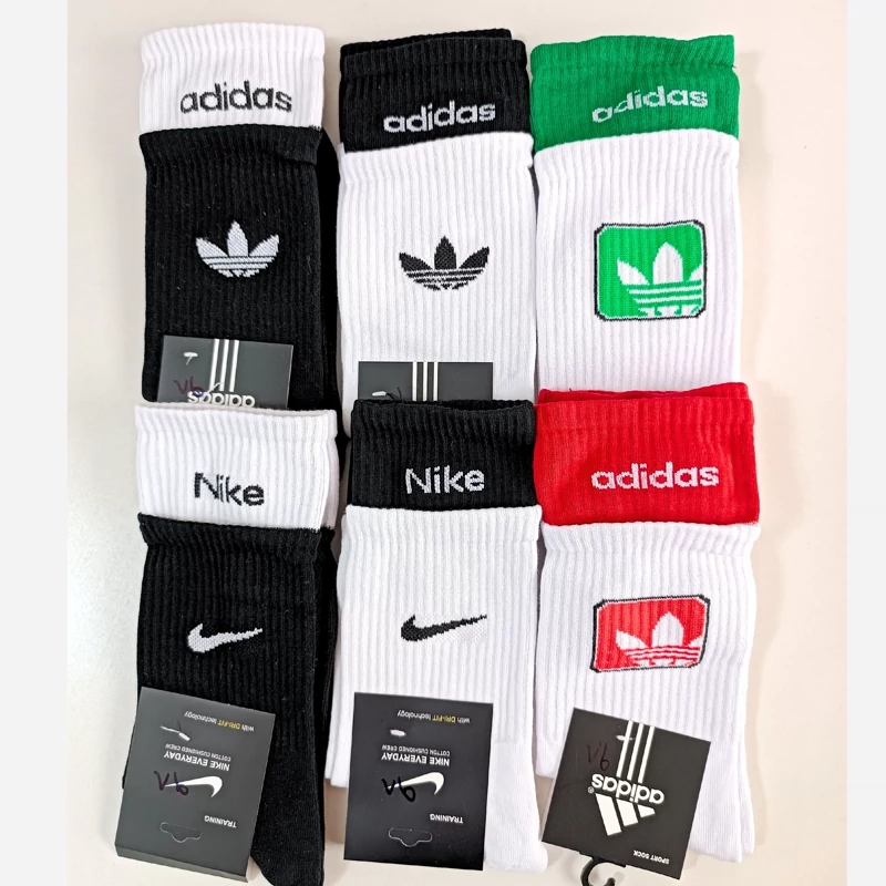 جوراب آدیداس دوکش جوراب نایک دوکش جوراب ورزشی سوپرپنبه جوراب باشگاهی سایز 44 تا 36