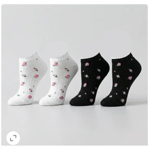 جوراب زنانه گلریز لب کنگره پنبه اعلا سایز 40 تا 34